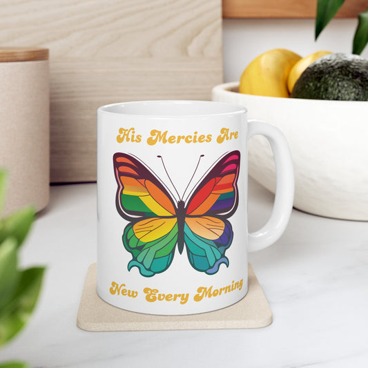 Christian Butterfly Mug, Bible Verse Coffee Cup, Birthday Gift for Daughter