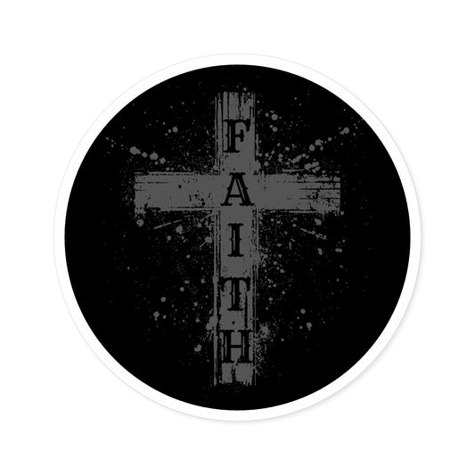 Christian Cross Sticker, Graphic Cross Bumper Sticker