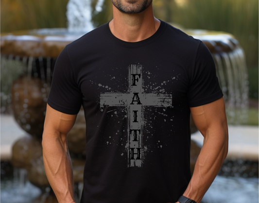Christian Cross Unisex T-Shirt, Graphic Cross T-shirt, Christian Faith Shirt, Birthday Gift for Dad